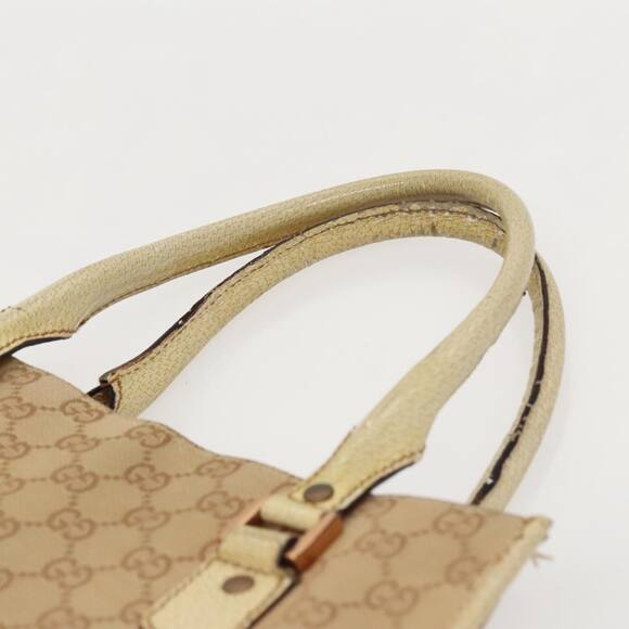 GUCCI GG Canvas Tote Bag Beige Gold - Picture 8 of 16